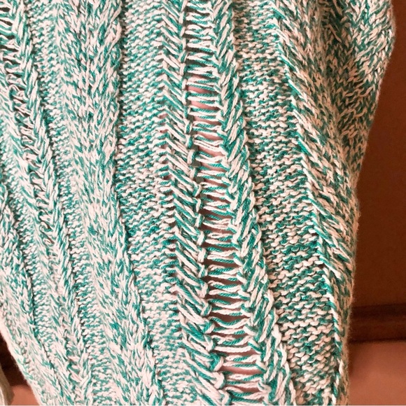 American Eagle 2 Tone Open Knit WoolBlend Sweater Green Medium - Picture 5 of 5